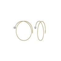 Earrings Magic Wire Woman Silenzio in Yellow Gold Diamante 0.04 Ct 436-01P-GD-01 - 436-01P-GD-01